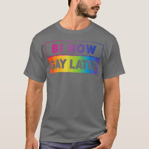 Camiseta Orgullo LGBTQ Mes del Arcoiris Bi ahora gay despué