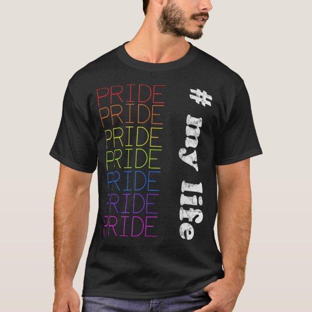 Camiseta Orgullo LGBTQ Mi vida (Anverso)