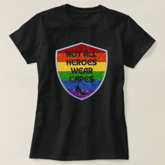 Camiseta Orgullo LGBTQ+ No todos los héroes Purpurinas