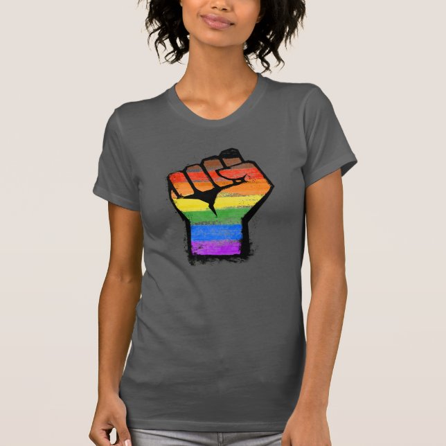 Camiseta Orgullo LGBTQ POC Philly Puño (Anverso)