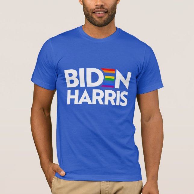 Camiseta Orgullo LGBTQ por Biden Harris (Anverso)