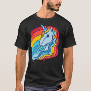 Camiseta Orgullo Lgbtq Retro Rainbow Unicorn