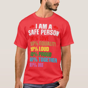 Camiseta Orgullo LGBTQ Soy Una Persona Segura 100 Love Y Eq