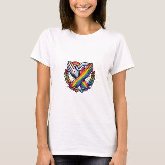 Camiseta Orgullo LGBTQ y Gráfico de Manos de Unidad Neurodi
