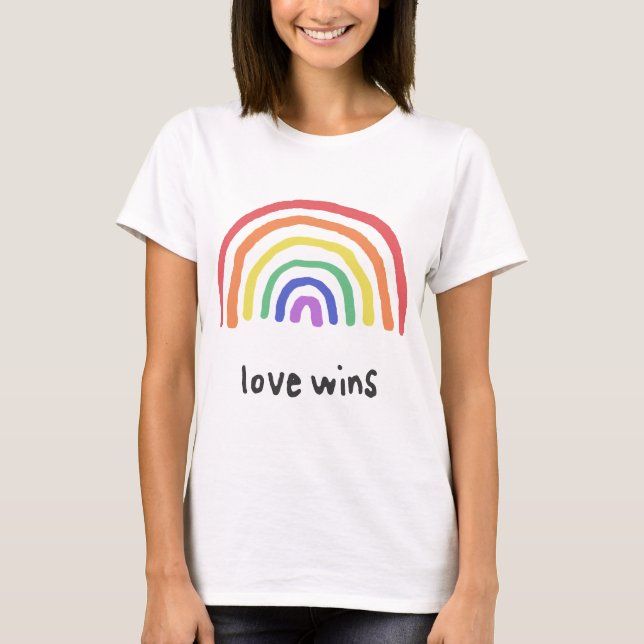 Camiseta ORGULLO LGBTQA+ [El amor gana] (Anverso)