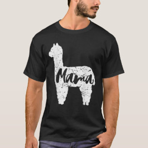 Camiseta Orgullo lindo Mamá Llama Alpaca Feliz Día de la Ma