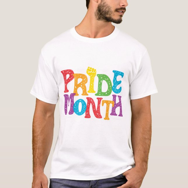 Camiseta Orgullo Mes hombres blancos (Anverso)