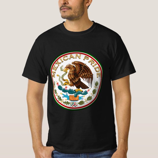 Camiseta Orgullo mexicano (Águila de bandera mexicana) (Anverso)