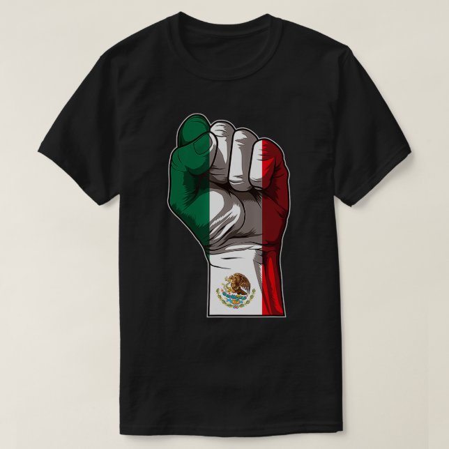 Camiseta Orgullo Mexicano - Pabellón De México Elevado - En (Diseño del anverso)