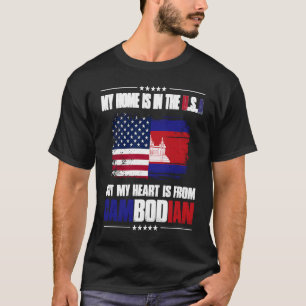 Camiseta Orgullo Mi hogar está en EE. UU. Pero mi corazón e