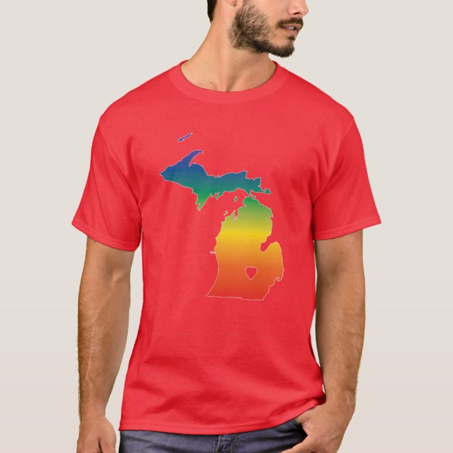 Camiseta Orgullo Michigan sobredimensionado 2 (Anverso)