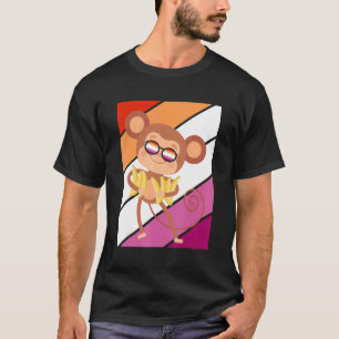 Camiseta Orgullo mono Bandera lesbiana LGBTQ Orgullo Orgull