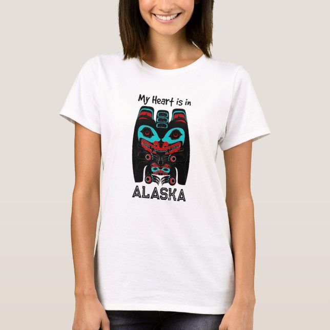 Camiseta Orgullo nativo americano de Alaska Espíritu de art (Anverso)