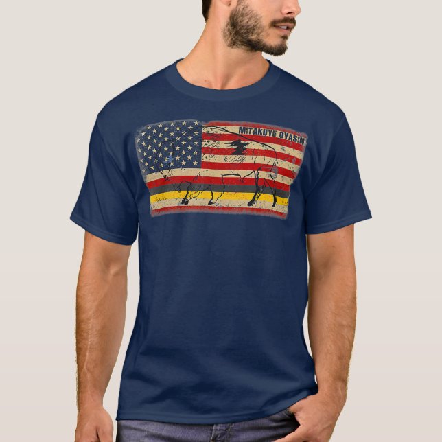 Camiseta Orgullo nativo americano de la tribu Lakota Teton  (Anverso)