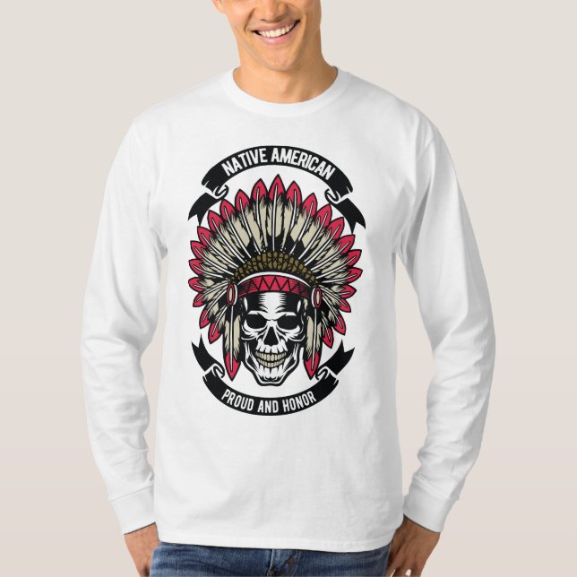Camiseta Orgullo nativo americano, un honor (Anverso)