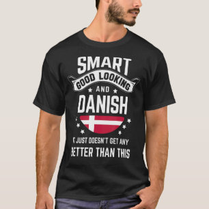 Camiseta Orgullo nativo de la bandera danesa raíces danesas