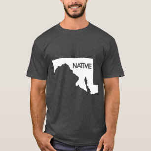 Camiseta Orgullo nativo de Maryland MD sobredimensionado