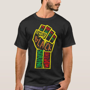 Camiseta Orgullo negro africano: Melanin BLM Historia igual