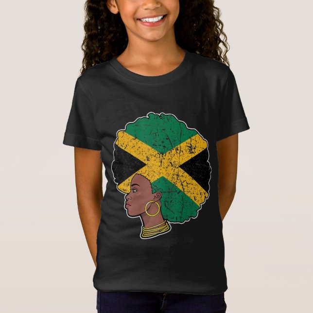 Camiseta Orgullo negro Bandera jamaiquina Jamaica Historia  (Anverso)