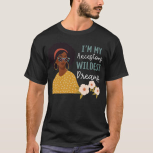 Camiseta Orgullo negro Chica mis antepasados sueños más sal