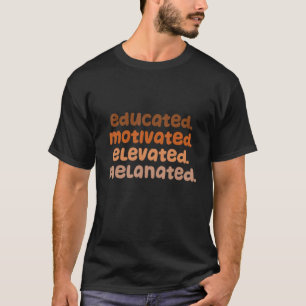 Camiseta Orgullo negro con motivación educada elevado