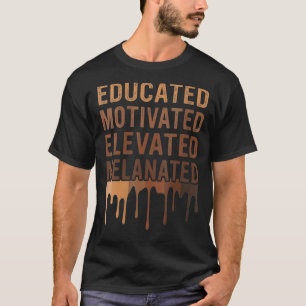 Camiseta Orgullo negro con motivación educada elevado
