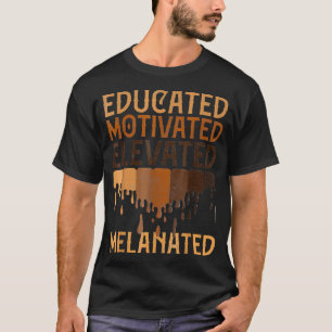 Camiseta Orgullo negro con motivación educada elevado