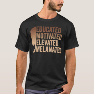 Camiseta Orgullo negro con motivación educada elevado