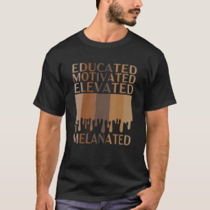 Camiseta Orgullo negro con motivación educada elevado
