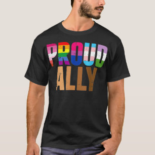 Camiseta Orgullo negro LGBTQ Orgulloso aliado lesbiana gay