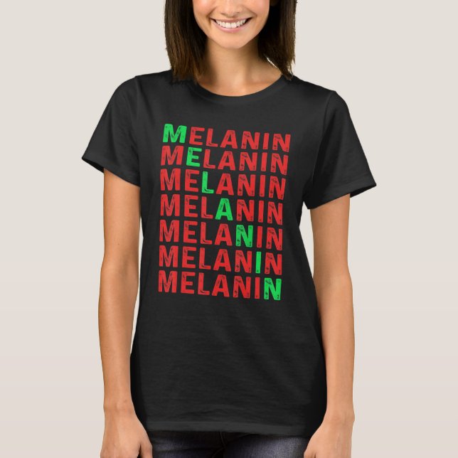 Camiseta Orgullo negro Melanin Afro Queens Reyes (Anverso)