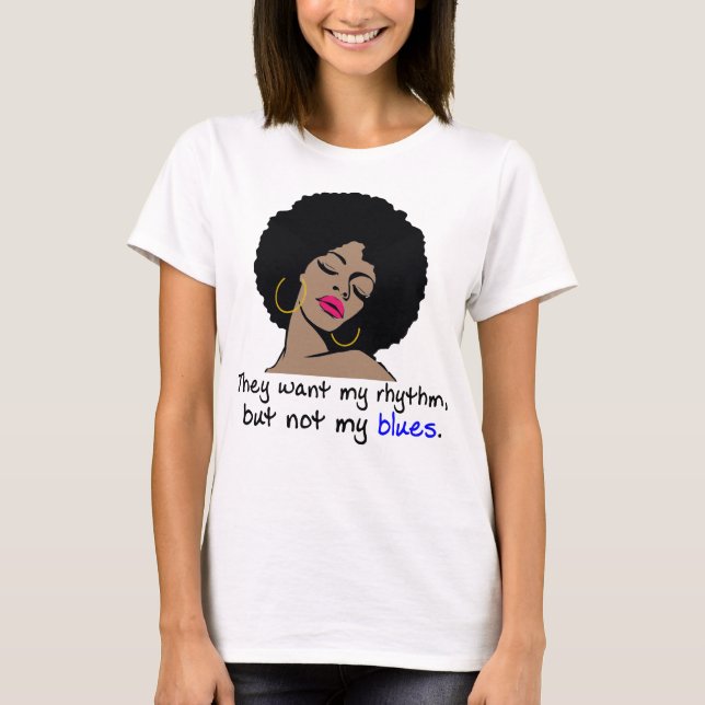 Camiseta Orgullo negro - Mujer negra fuerte - Historia negr (Anverso)