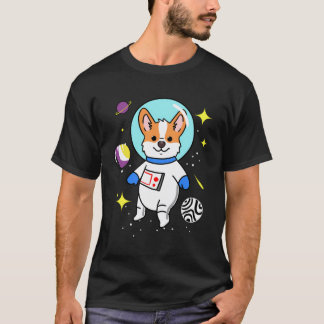 Camiseta Orgullo no binario Corgi In Space Nonbinario