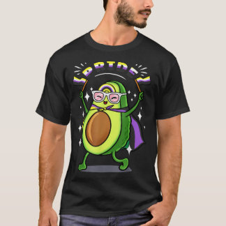 Camiseta Orgullo no binario de aguacate
