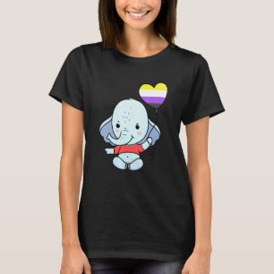 Camiseta Orgullo no binario de Elephant Heart Balloon