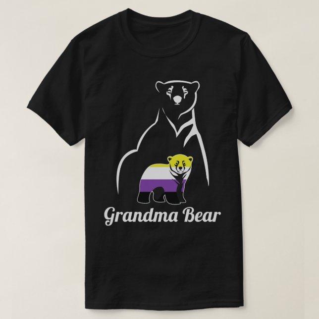 Camiseta Orgullo no binario de la abuela LGBT no binaria (Diseño del anverso)