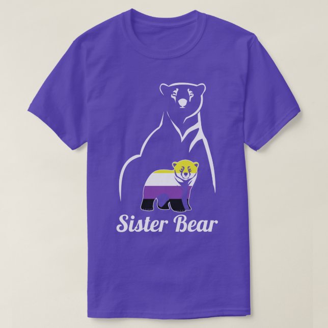 Camiseta Orgullo no binario de oso LGBT (Diseño del anverso)