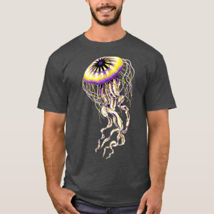 Camiseta Orgullo no binario Jellyfish Realista