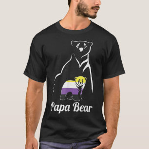 Camiseta Orgullo no binario LGBT de Papa oso enby no binari