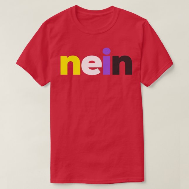 Camiseta Orgullo no binario Nein (Diseño del anverso)