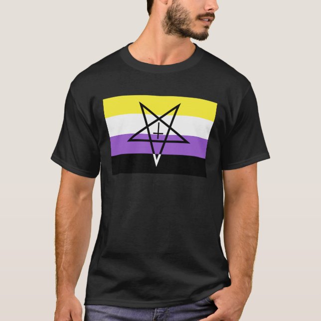 Camiseta Orgullo no binario Pentagram (Anverso)