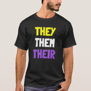 Camiseta Orgullo no binario Pronuncia A Ellos Su LGBTQ No