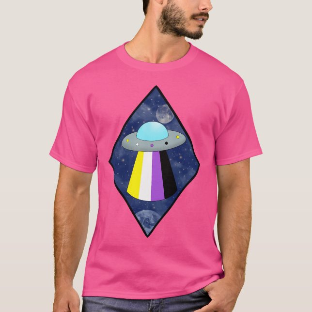 Camiseta Orgullo no binario Ufo Classic (Anverso)