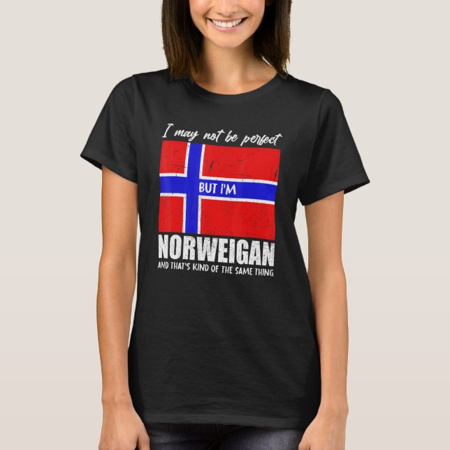 Camiseta Orgullo noruego Escandinavia Bandera Noruega Norw  (Anverso)