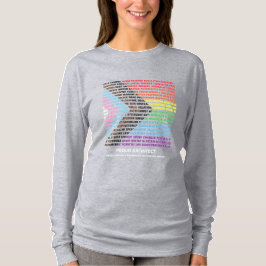 Camiseta Orgullo Nube de Palabras Arcoíris de Diversidad LG