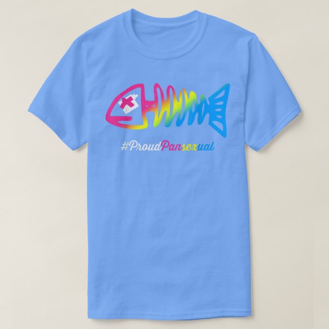 Camiseta Orgullo Panseual Fish Skeleton Funny LGBTQ Panseua (Diseño del anverso)