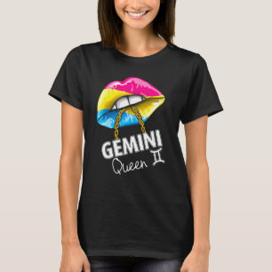 Camiseta Orgullo pansexual Bandera de géminis reina Mayo Bi