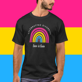Camiseta Orgullo Pansexual Celebrando La Diversidad Amor Es