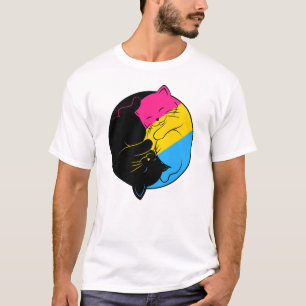 Camiseta Orgullo Pansexual Gay LGBT Yin Yang Gatitos Gatito