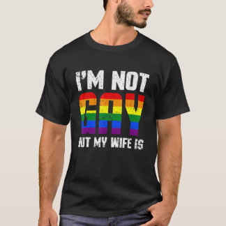 Camiseta Orgullo Pareja Gay Lgbt No Soy Gay Pero Mi Esposa 